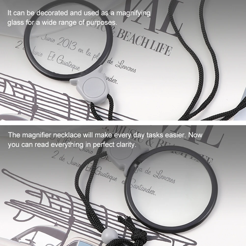 

3Pcs Hanging Reading Magnifiers Ideal Gift for Halloween Costuming Cosplay Theater Plays Magnifying Glass Adult Accessory