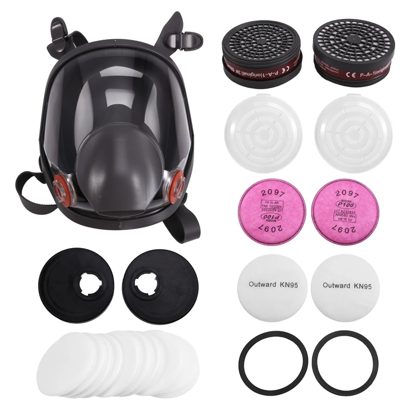 Gas Mask Full Face Mask Protective Mask Formaldehyde Filter Protective Mask 6800 Chemical Decoration