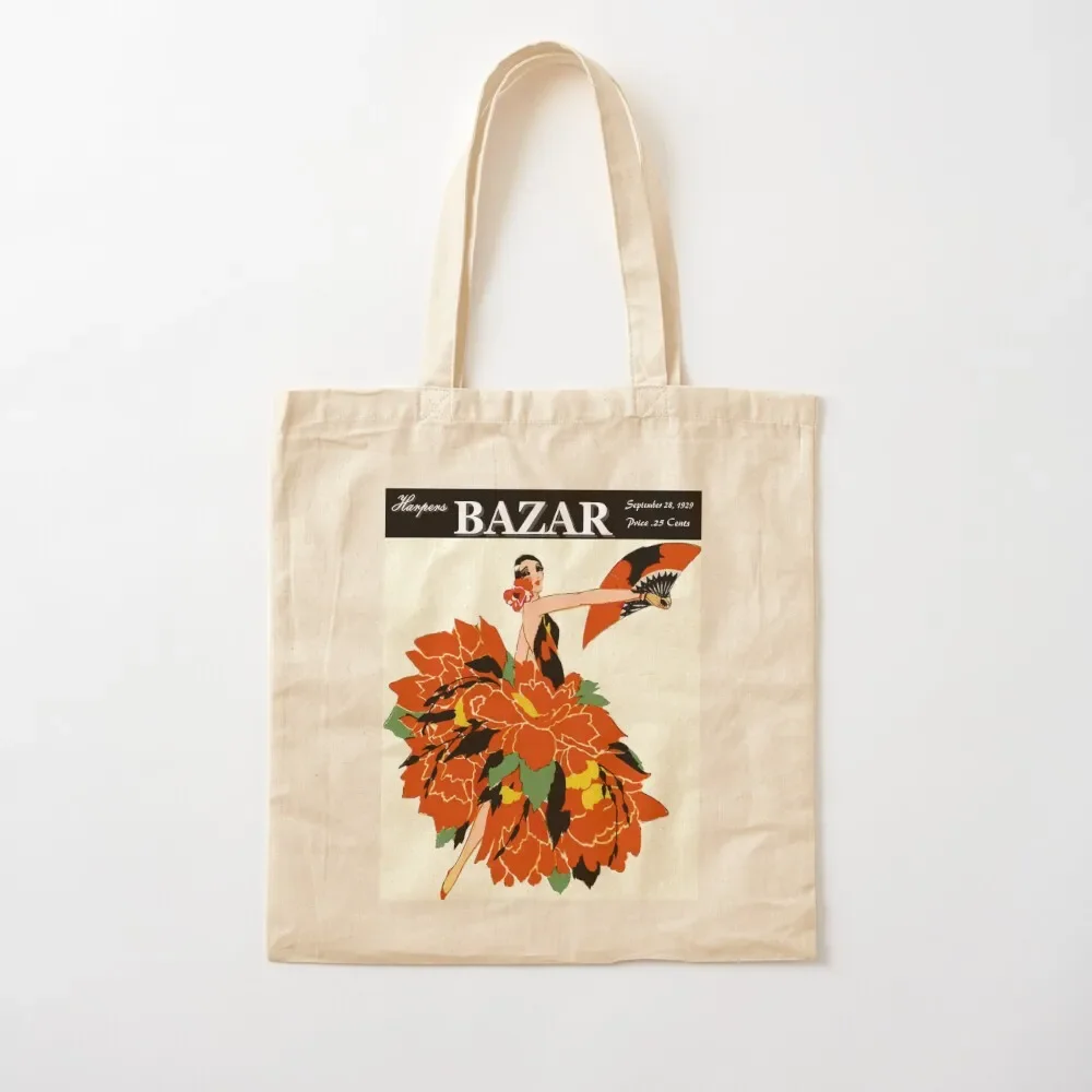 

HARPERS BAZAR : Vintage 1929 Magazine Advertising Print Tote Bag great bag Large bags for women tote bag women