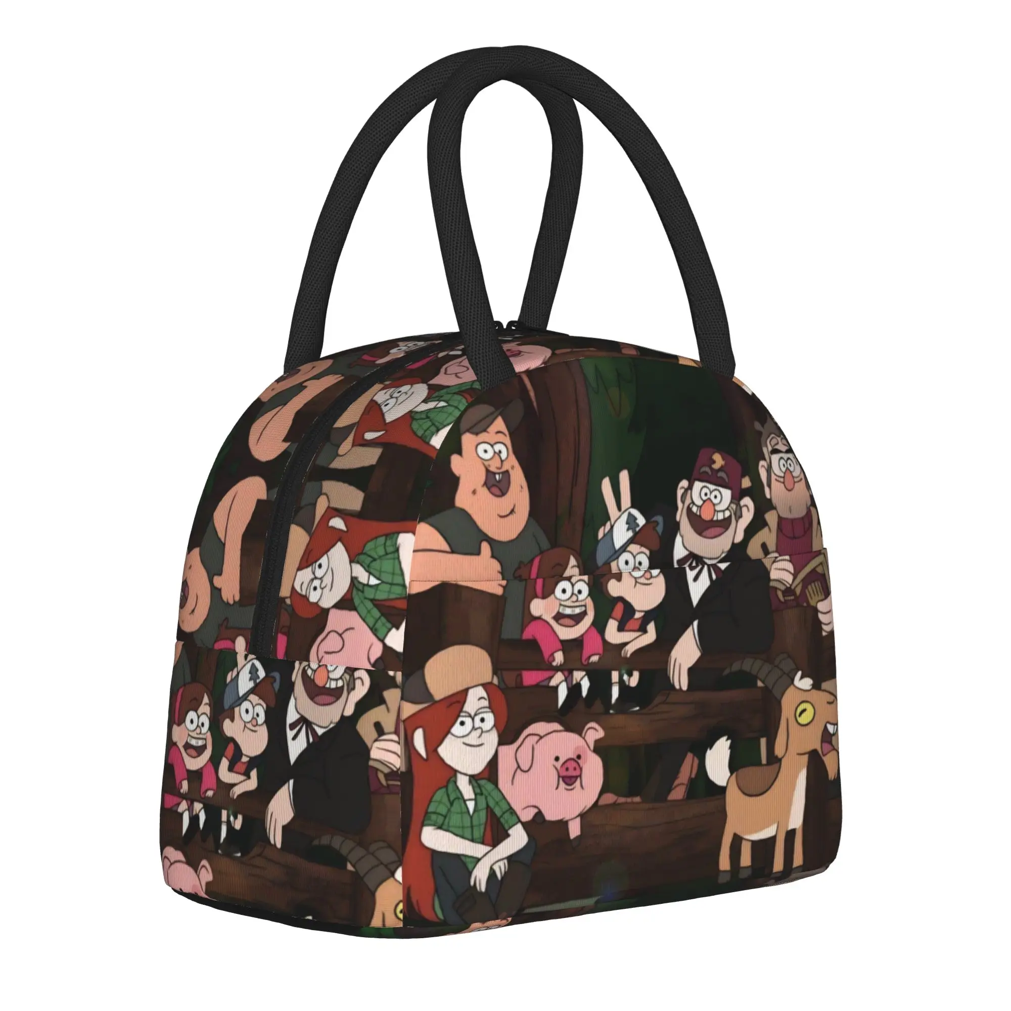 G-Gravity Falls Merch Insulated Lunch Bags For Picnic  Food Box Portable Cooler Thermal Bento Box