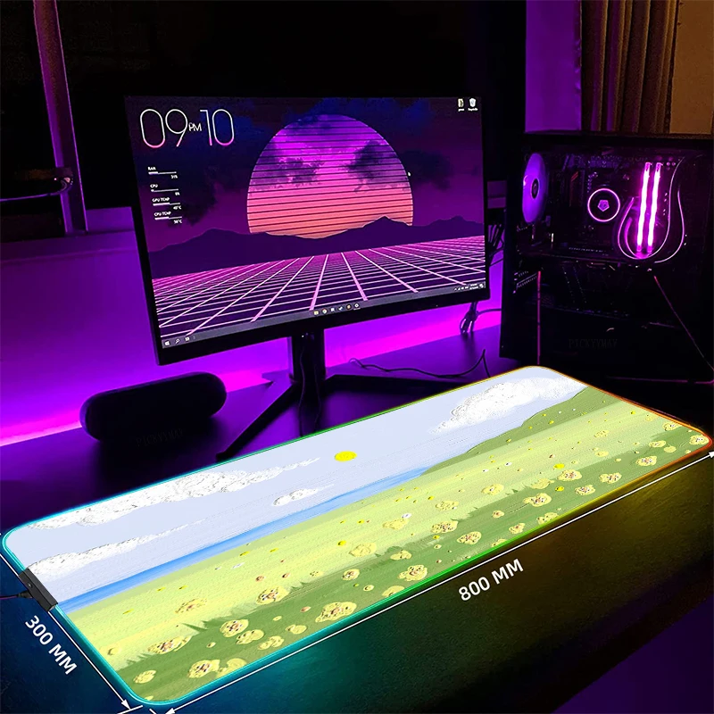 

Большой коврик для мыши RGB XXL, игровой коврик для мыши со светодиодной подсветкой, коврики для мыши для любителей рисования, настольные коври...