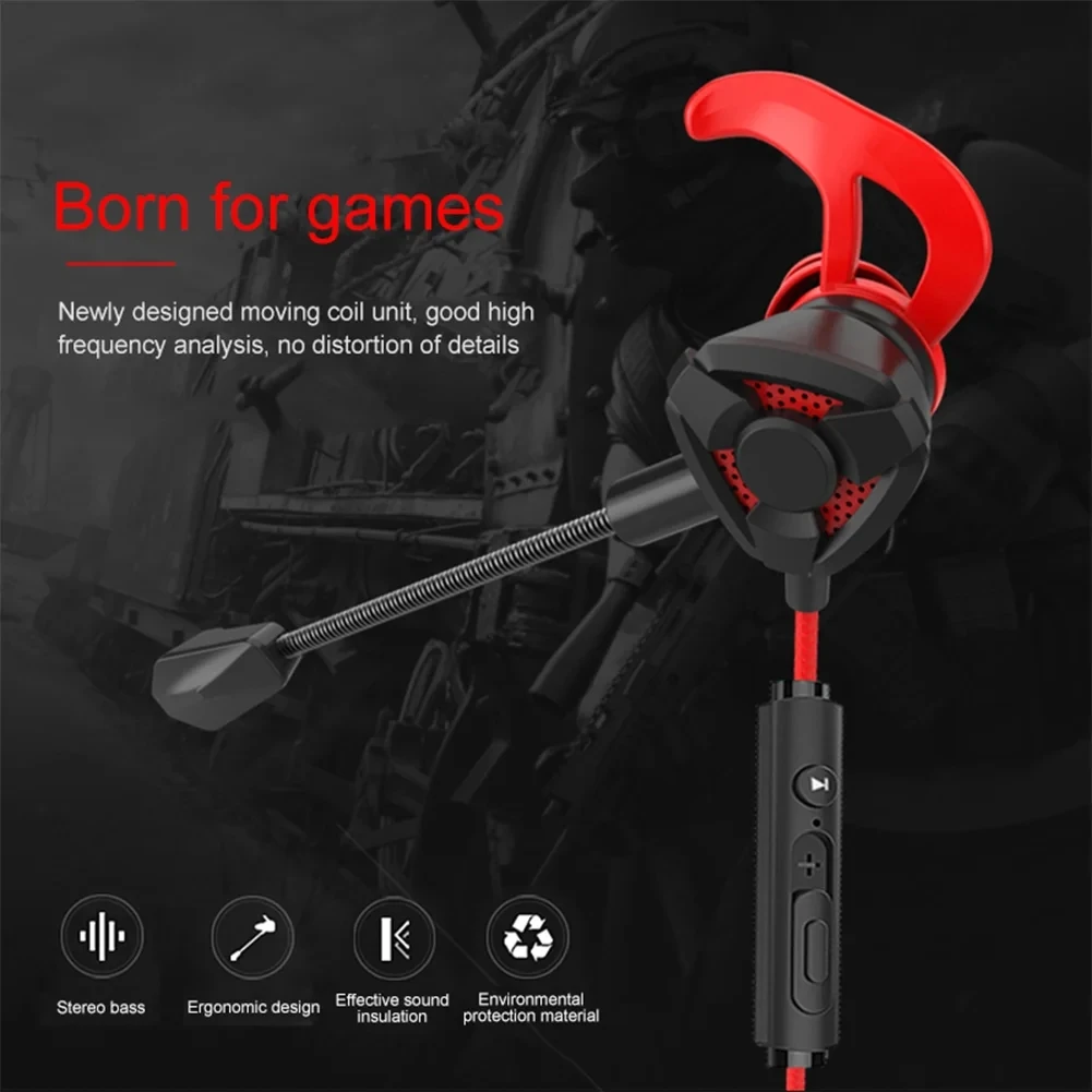 3.5mm Wired Headphones In-Ear Sports Gaming Earphones With P
