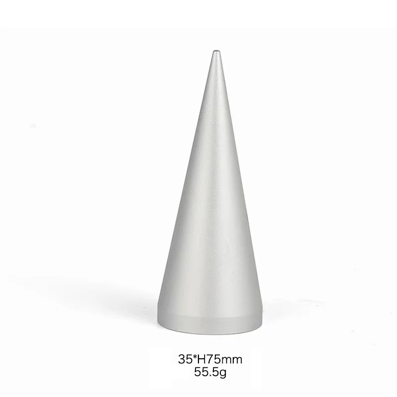 Finger Ring Jewelry Display Ring's Holder Solid Metal Cone Organizer Hand Bague Jewellery Presentation Stand Storage Rack Base