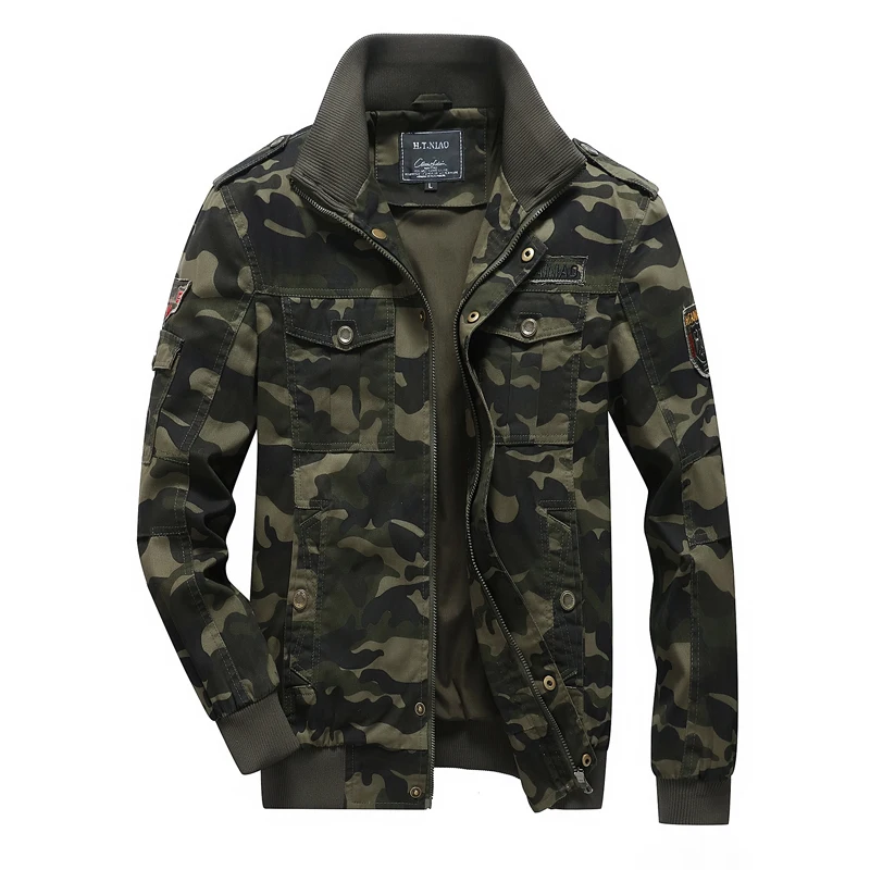 New Men\'s Warm Camouflage Coat Windproof Waterproof Military Jacket Long-Sleeved Stand-Up Collar Cotton Outdoor Men\'s Clothing