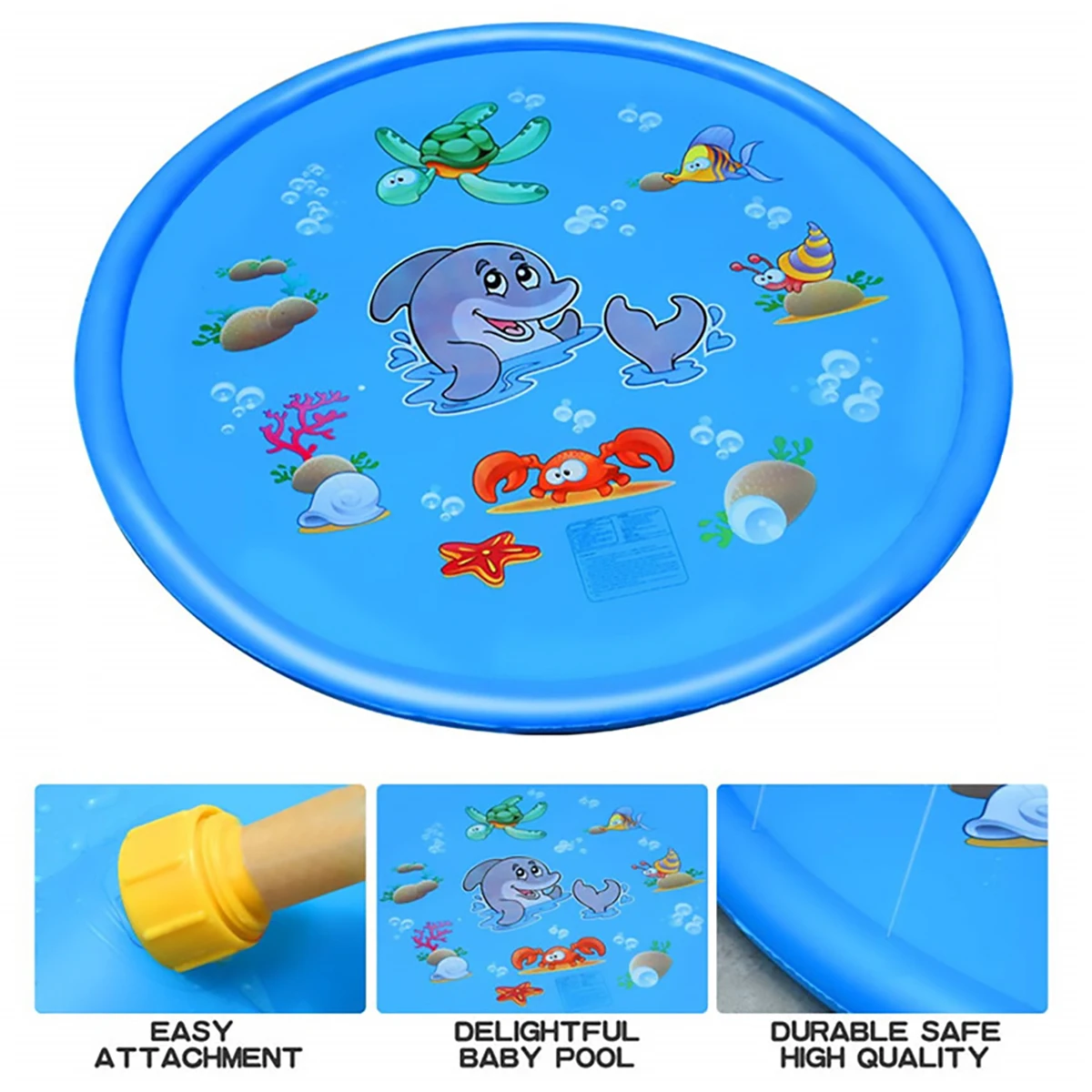 170cm Summer Children Swimming Pool Inflatable Water Sprinkler Pad Play Cooling Mat Outdoor Interactive Toy for Kids Toys