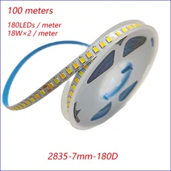 (2 solder joints) 100meters 2835-7mm-180D  3Colors Constant Current LED Strip 5B9C×2 with 3000K+6500K LED Ribbon