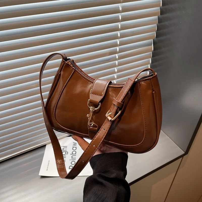 

Текстурированная сумка подмышки, роскошный кошелек с верхней ручкой для женщин, модная сумка через плечо, универсальная сумка «день-ночь», шикарный кошелек через плечо ​