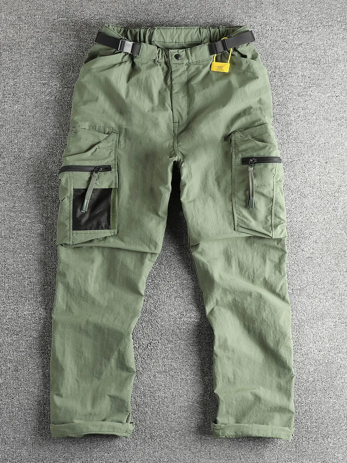 

Тактические функциональные брюки для активного отдыха с множеством карманов, свободные прямые рабочие брюки для мужчин, ретро-брюки карго