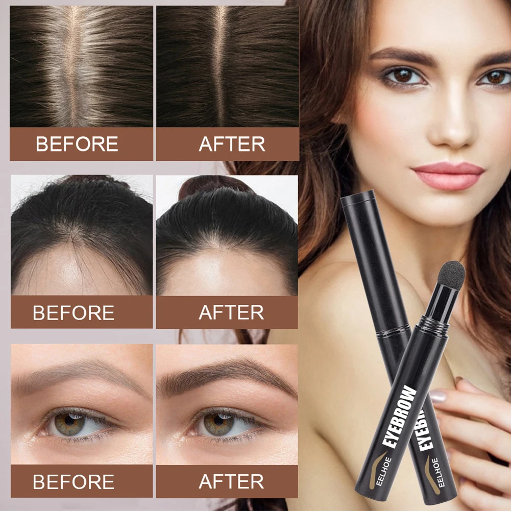 Eyebrow Stamp Shaping Kit แป้งกันน้ํา Eyebrow Stencils (สีเทาเข้ม)