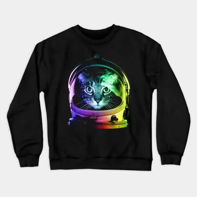 

Осенне-зимняя толстовка Galactic Cat Tribute, «Космический астронавт с рисунком кошки» для модного образа