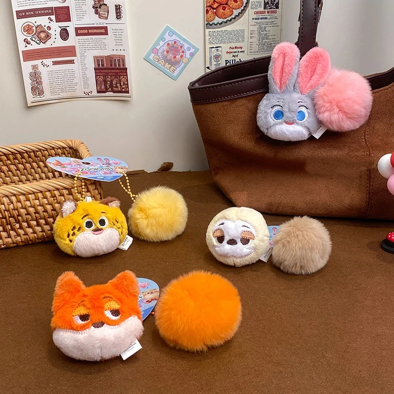 Disney véritable Zootopia 2 Judy Hopps Nick Wilde sac à dos pendentif en peluche jouet mignon poupée sac porte-clés cadeau de noël pour enfants