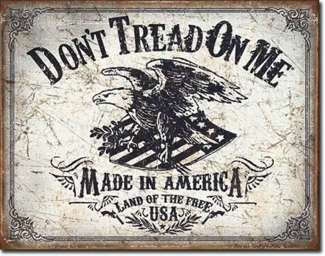 Funny Poster Tin Signs Dont Tread On Me Signs Vintage Wall Art Retro TIN Sign Old Wall Metal Painting Art Bar Pub Restaurant Hom