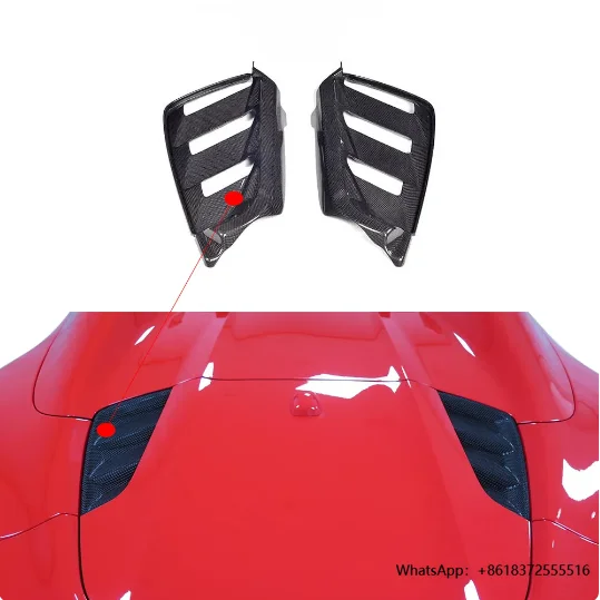 

Ferrari 488 Carbon Fiber Rear Vent Trim Engine Hood