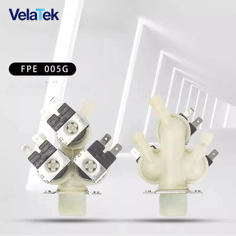 Suitable for Midea's LittleSwan drum washing machine, three-head inlet solenoid valve, one inlet and three outlets FPE005G