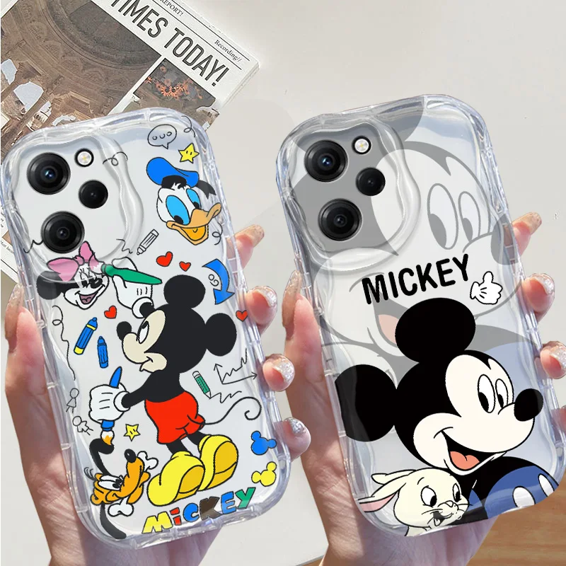 Disney Minne and Mickey Cream Phone Case For Xiaomi Mi 14 12 11 X T Lite Pro Poco F X M 2 3 4 5 6 C31 61 NFC GT Pro Funda Shell