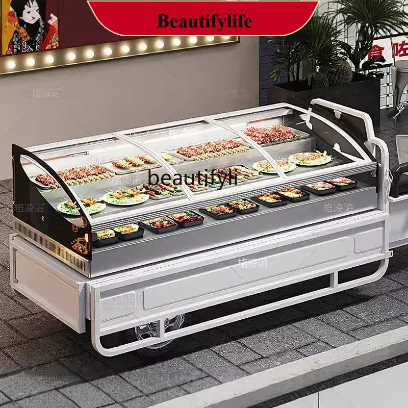 

AB02 Display cabinet Refrigerated fresh-keeping cabinet Tricycle stall Refrigerated display cabinet BBQ Commercial refrigerato