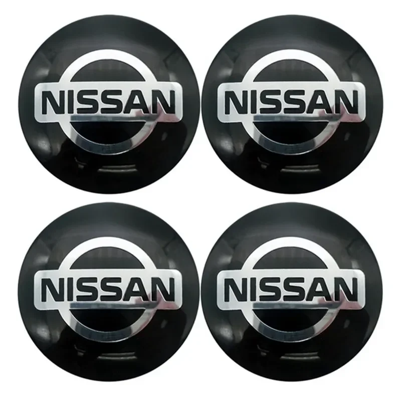 4pcs 60mm/65mm Car Wheel Hub Center Decals Stickers for Nissan Tiida Almera X Trail Xterra Qashqai Navara Altima Juke Note Leaf