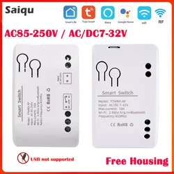 WiFi Tuya Smart 1CH Switch 220V 10A Relay Module APP Remote Control 12V 24V 220V 85-250V RF433 Receiver Google Home Alexa