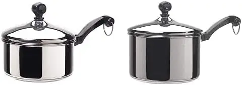 

Stainless Steel Saucepan Set with Mirror Finish, Even Heating for Cooking