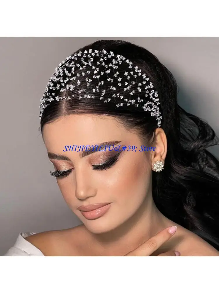 

E21F Привлекательные модные свадебные повязки на голову, плетеные повязки на голову, повседневные головные уборы