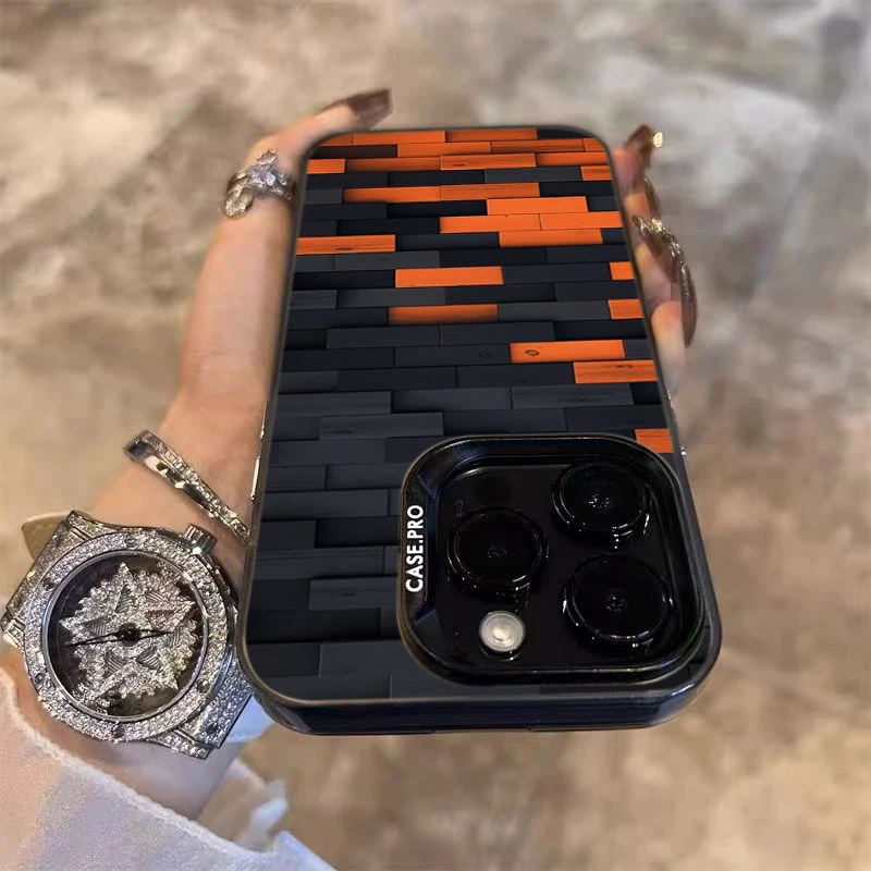 Funda de teléfono con bloques de construcción para iPhone 17 Pro Max, funda trasera dura para iPhone 17 Air 16E 16 15 14 13 12 11 7 8 Plus XS Max X XR