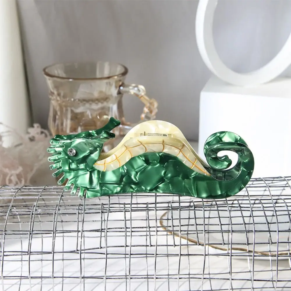 Crystal Shark Hair Clips Exquisite Ocean Seahorse Zircon Hairgrips Acetate Headwear For Women Girl Cute Animals Hair Accessories