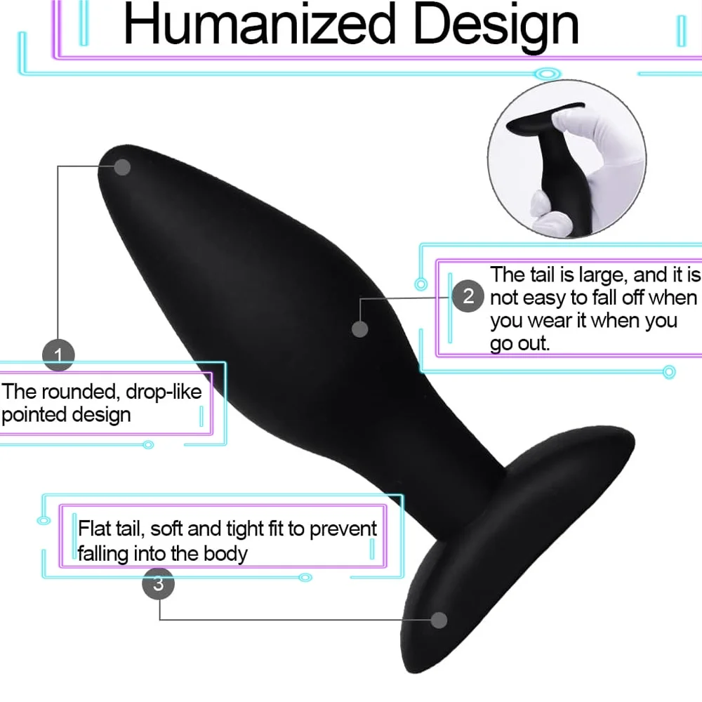 1/3pc Prostate Massager 3 Different Size Silicone Plugs Anal Butt Plug Anal Dilation Trainer Adult Games Sex Toys For Men Women view 4