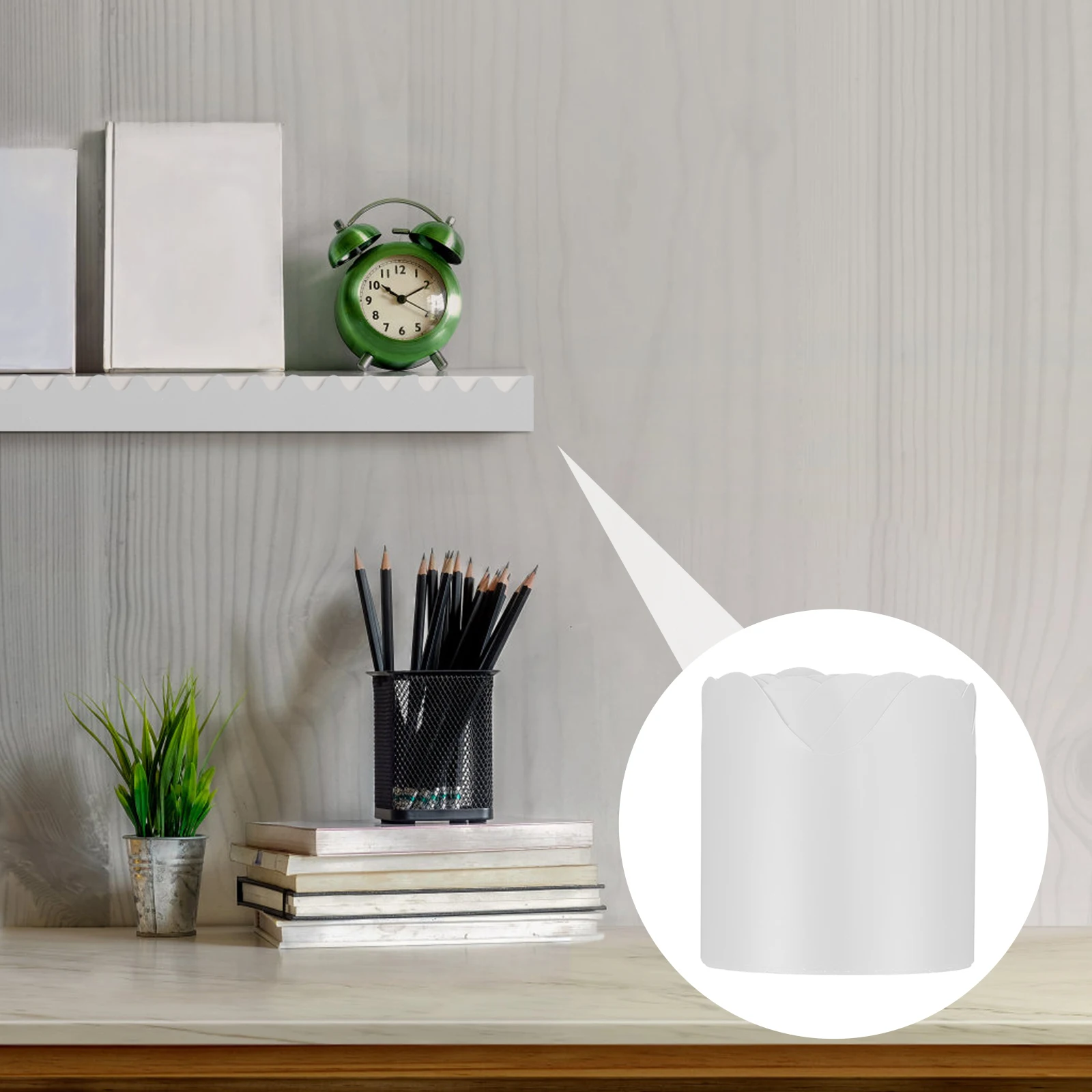 

5M White Chalkboard Border Paper Cutouts Waterproof Oilproof Bulletin Decor Trim Classroom Office Kids Playroom