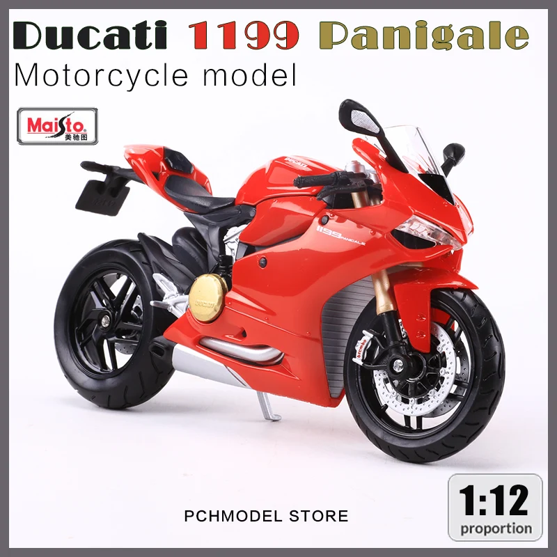 

Maisto 1:12 Ducati 1199 Panigale Motorcycle Model Toys Die Cast Vehicles Collectible Hobbies