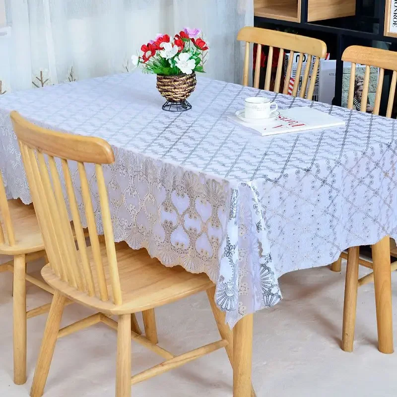 

1330081 Table cloth waterproof, oil proof, and wash free PVC mesh red tablecloth, desk, student coffee table, table mat fabric