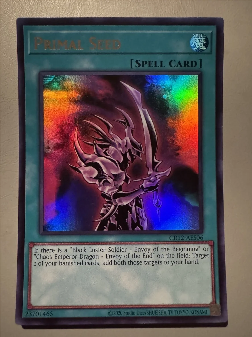 Yugioh KONAMI Duel Monsters CR12-AES06 Primal Seed Ultra Asian English Collection Mint Card