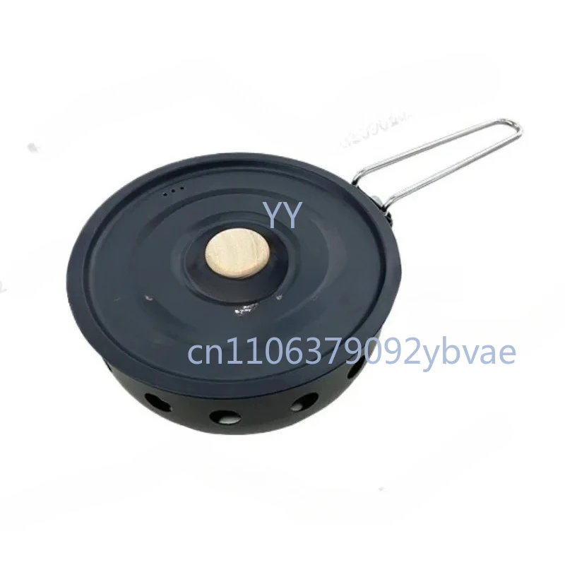 Portable Windproof Camping Gas Stove with Non-stick Pan for Outdoor Hiking Picnic Cooking