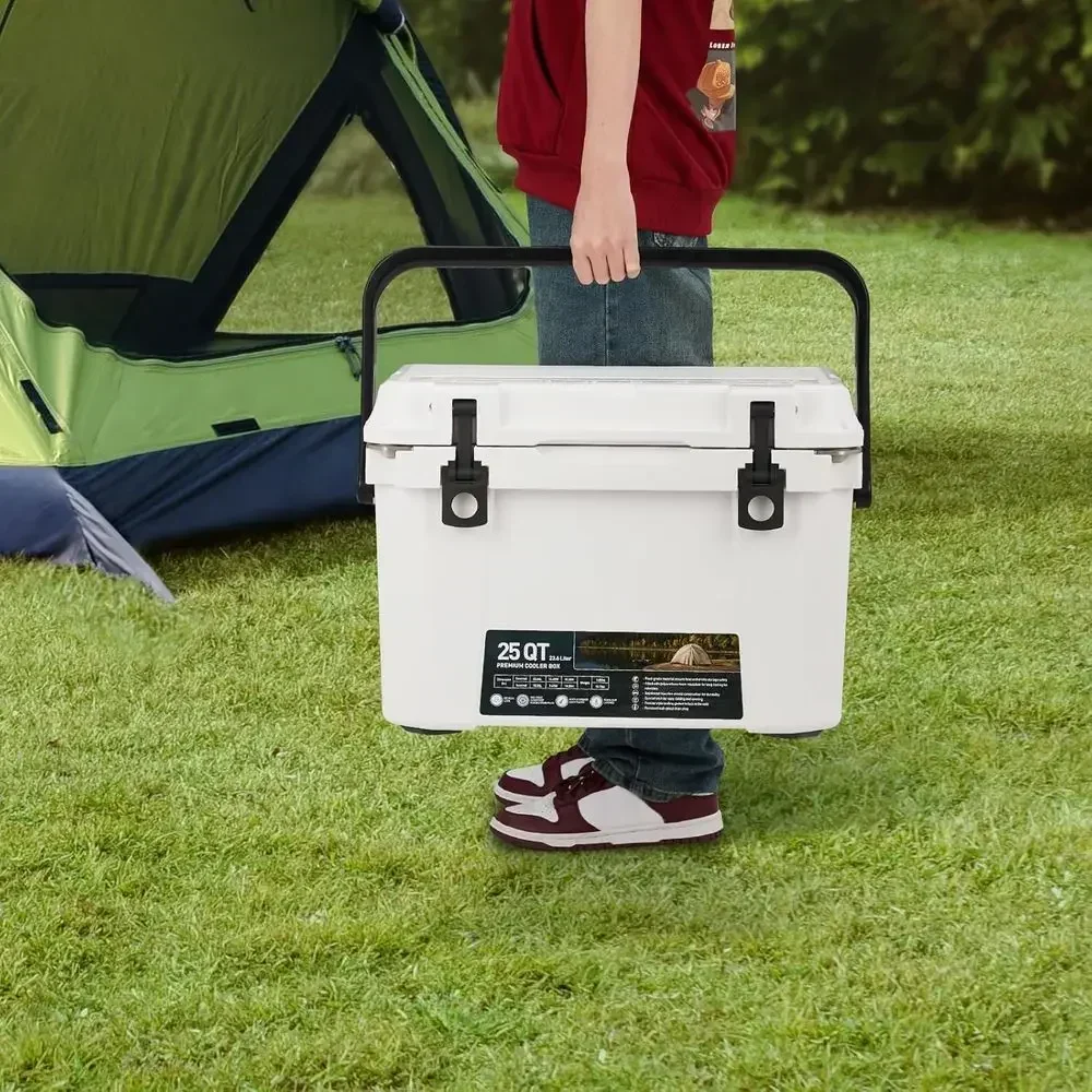 5-Day Ice-Retaining Portable Cooler with Extra-Thick Walls and Secure T-Handle Latches for Outdoor Adventures