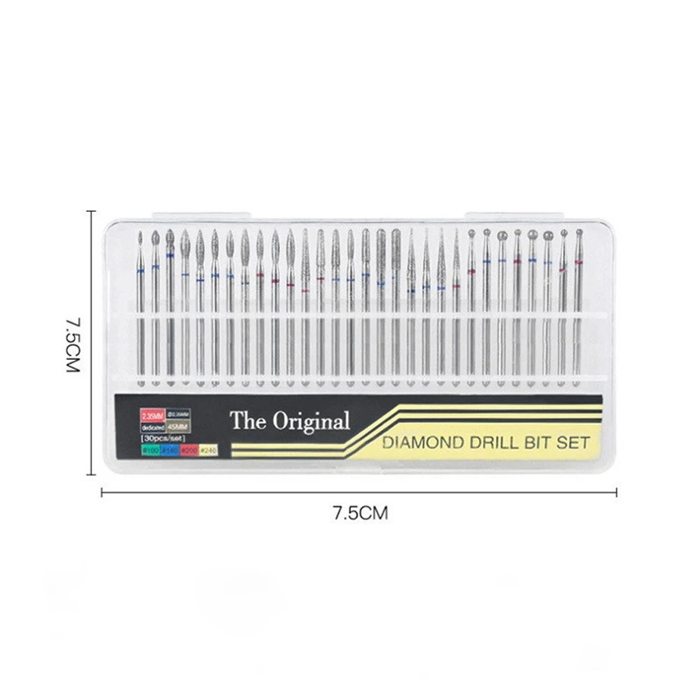 30 PCS Dental Diamond Burs Set High Speed Handpiece Interproximal Enamel - Image 5