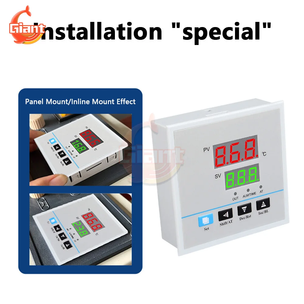 AC220V Digital Temperature Controller PID Adjustable Temperature Control Switch Timer Smart SSR Relay Thermostat 2023 Newest