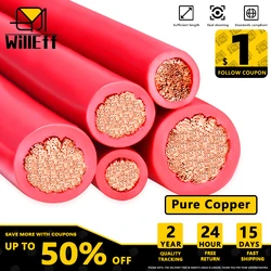 PVC Black Red Pure Copper Cable Soft Copper Wire Power Extension Electric cable Speaker audio led Electrical wires 1awg 2awg