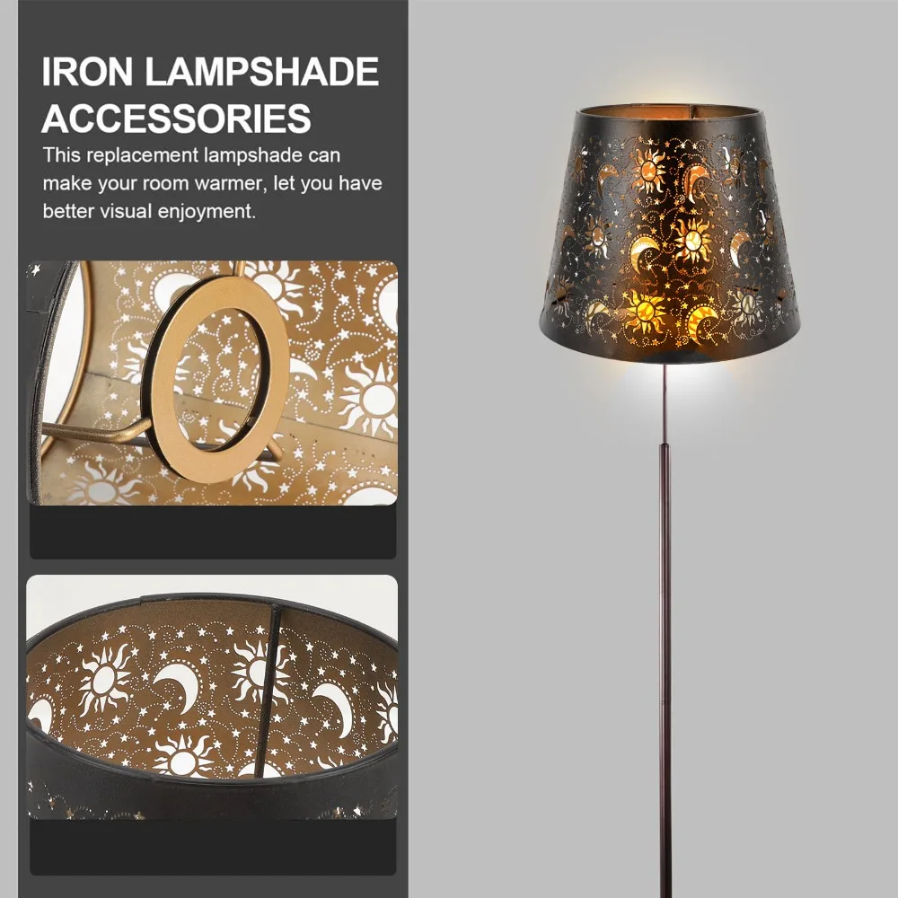 Simple Iron Lampshade Geometric Pattern Medium Size Lamp Cover Chandelier Lamp Shades Table Lamp