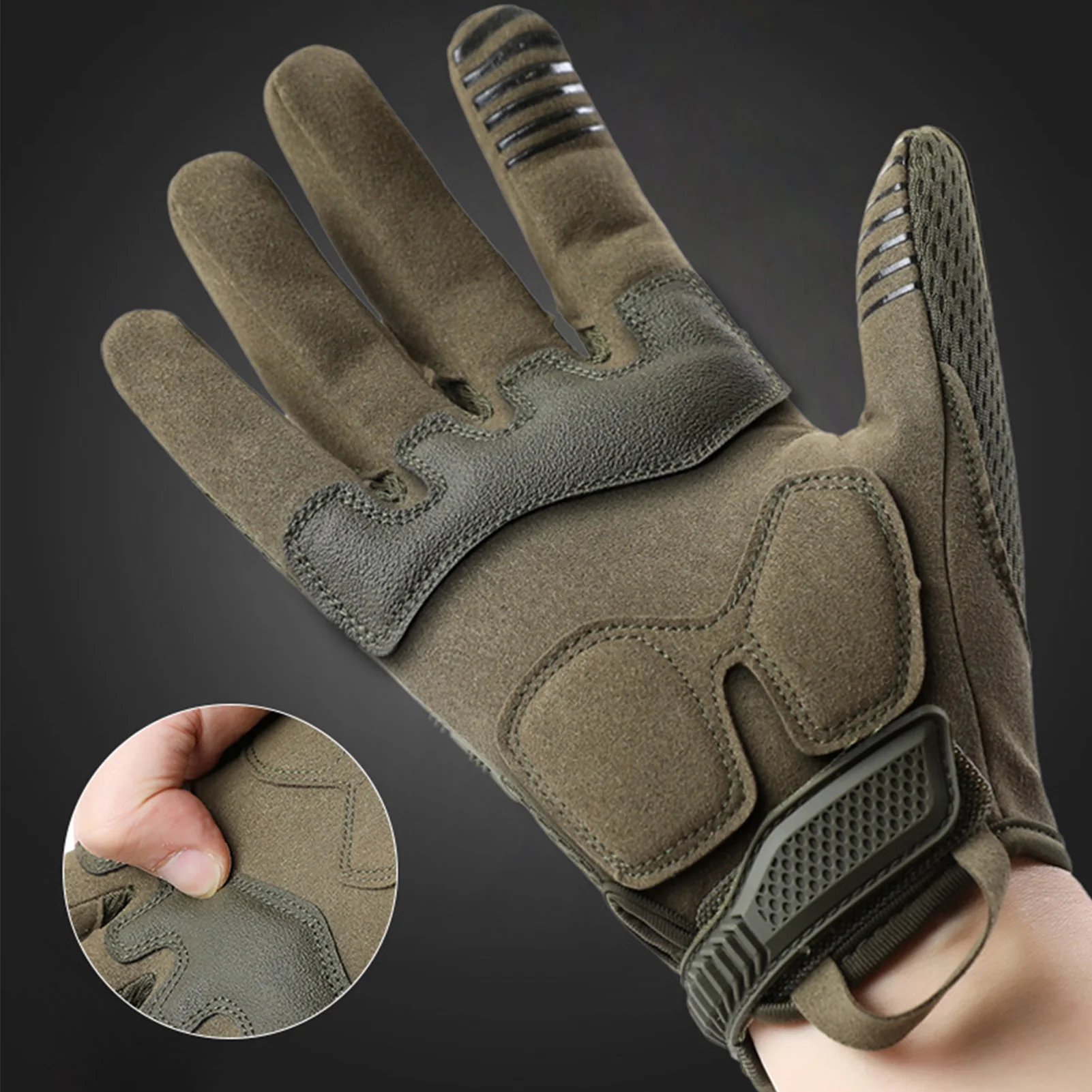 

Outdoor Cycling Gloves Wear Resistant Anti Slip Tactical Gloves For Men And Women Camping Hiking Riding Full Finger Mittens