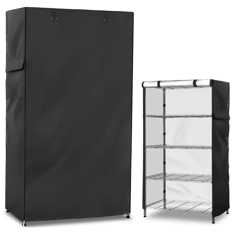 

Чехол для полок, сверхпрочный, 600D, 100% водонепроницаемый, для проволочных стеллажей, уличных складских полок, металлических стеллажей, 48 дюймов (Ш) x 18 дюймов (В)