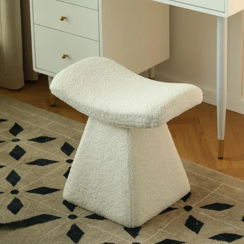 Minimalist Design Vanity Stools Pouffe Modern Relax Dressers Stools Luxury Cream Style Home Furniture Pouf Contenitore LLDS