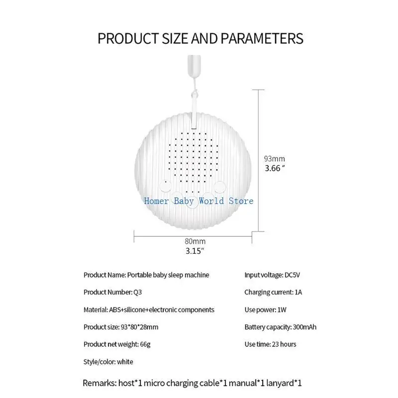 B2QD Máy ồn trắng với 10 âm thanh tự nhiên tắt thời gian tắt máy chăm sóc trẻ
