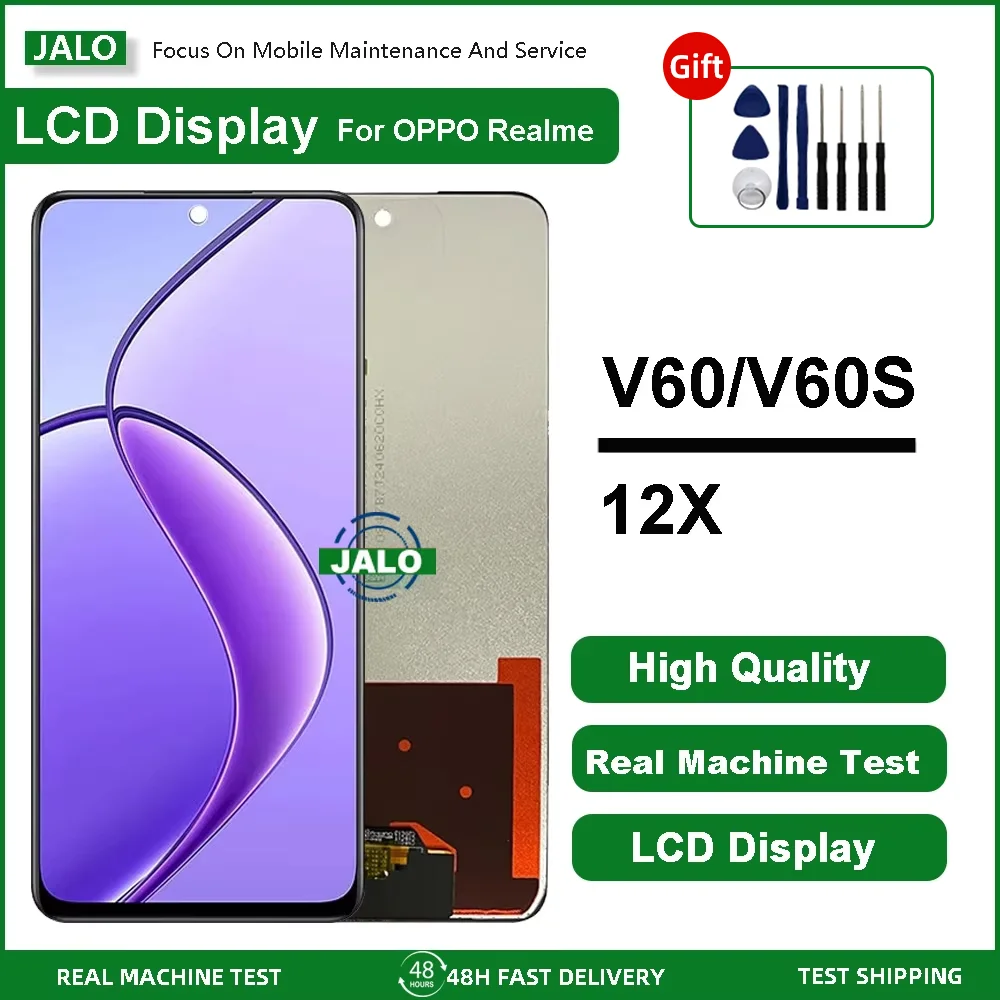 

JALO Screen Assembly for OPPO Real Me C21Y C25Y 12X V60 V60S Integrated Display LCD Display Touch Screen LCD Panel Replacement