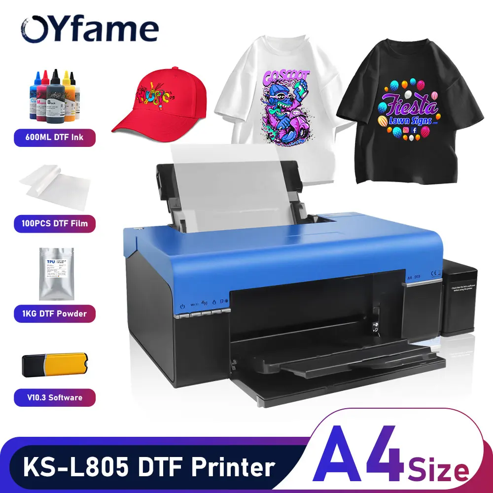 Impressora de Transferência Dtf Impressora Dtf para Jeans Hoodies Roupas de Tecido a4 a3 Dtf Máquina de Impressão Oyfame-a4