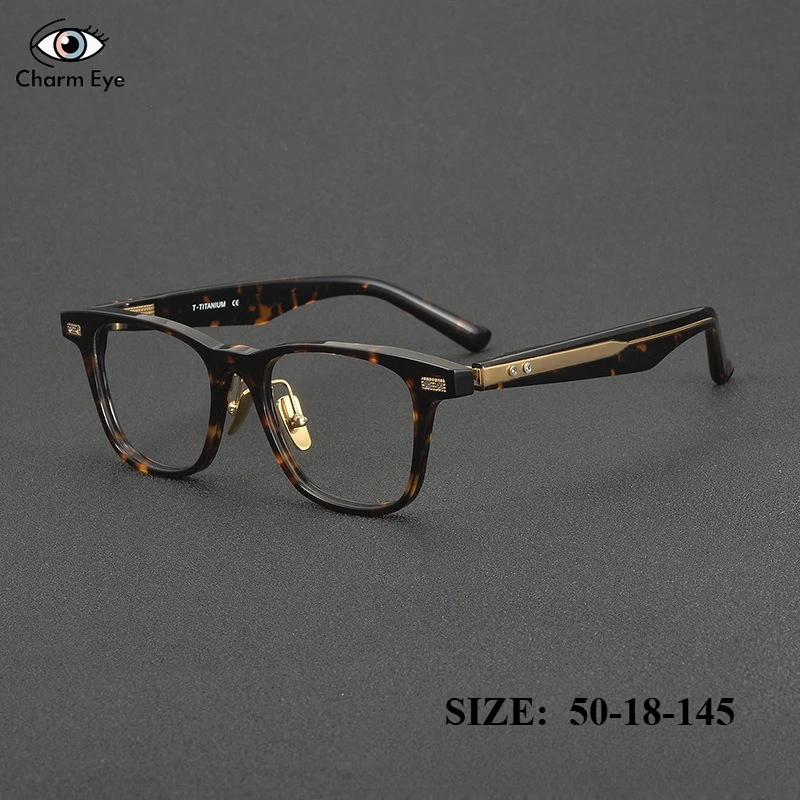 

High Quality Wide Edge Acetate Retro Myopia Optical Glasses for Men and Women Fashion Tortoiseshell Large Frame Eyeglass Frames