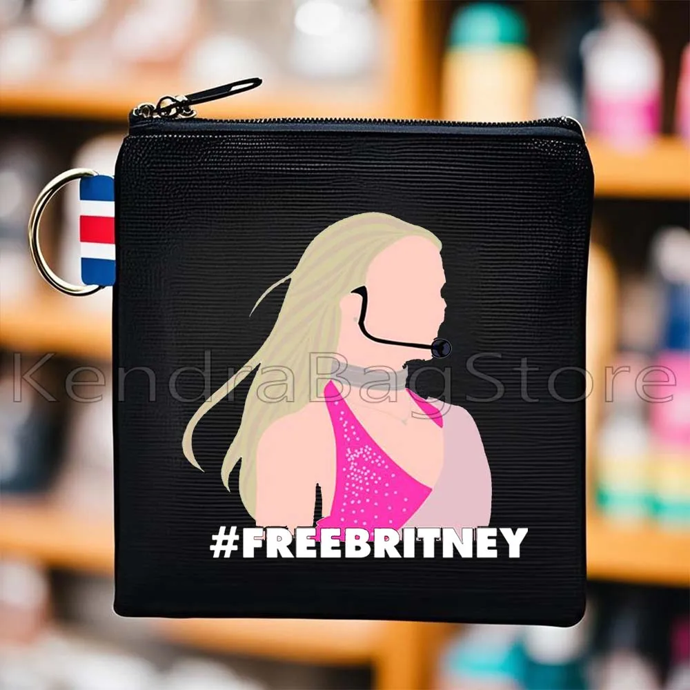 Fashion Britneyspears Black Coin Purse Key Case Heart Pop Art Sexy Britney Spears Music Fan Gifts Cute Small Bag Wallet Pouch
