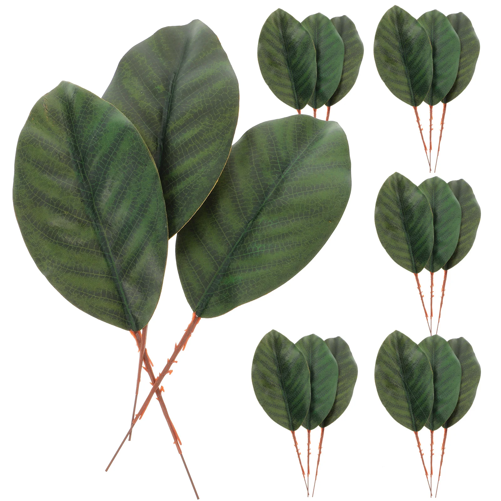 

30 Pcs Artificial Magnolia Leaves Faux Outdoor Plants Fake Floral Garland Flowers for Crafts Green Wreath Fabric