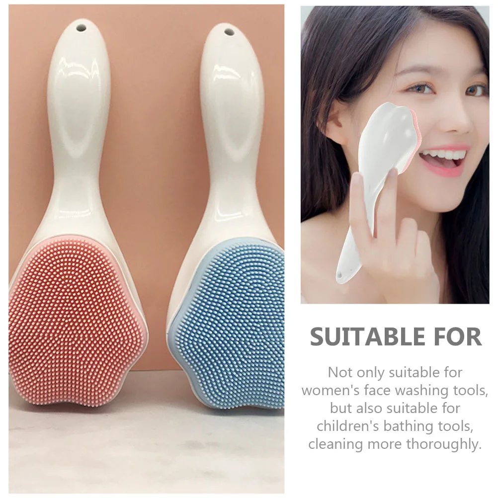 2-teiliger Silikon-Gesichtsreiniger, manuelles Hautpeeling, sicher und gesund, geeignet für den Heimgebrauch auf Reisen, Silikon-Gesichtswäscher