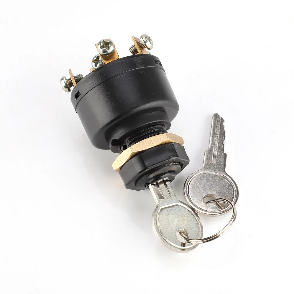Ignition Switch Push To Chock With 2 Keys Ignition-Lock For Boat Marine Motor Engine Lock Car Interior Accessories