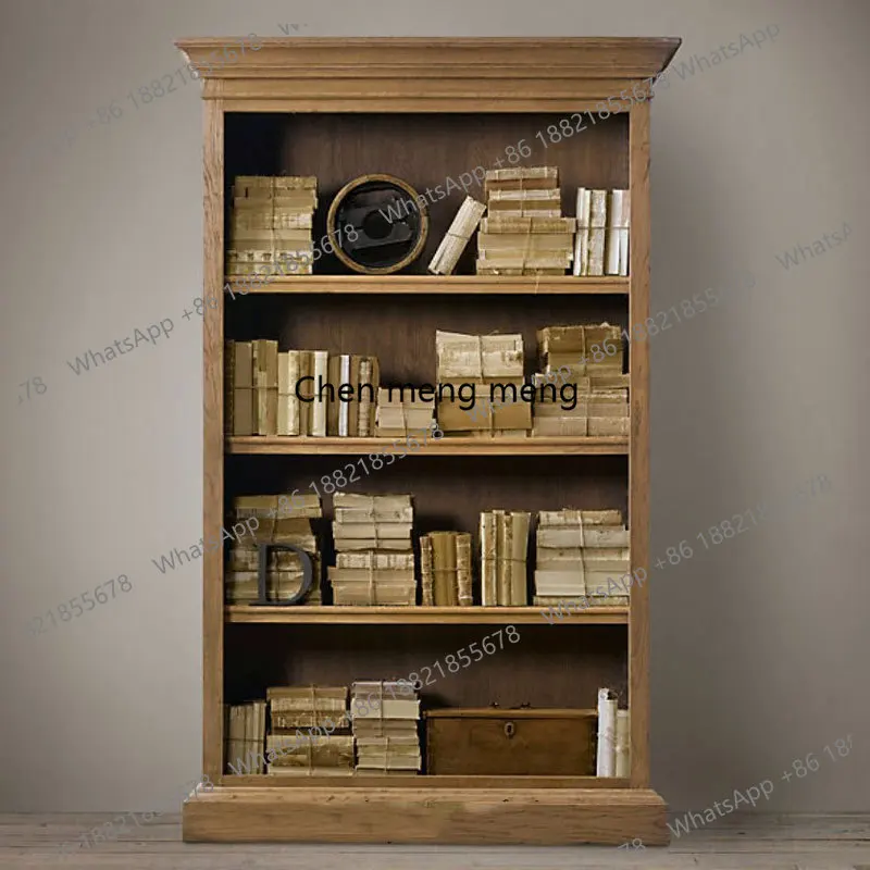 

Solid wood, living room storage display cabinet floor-to-ceiling simple modern shelf cabinet