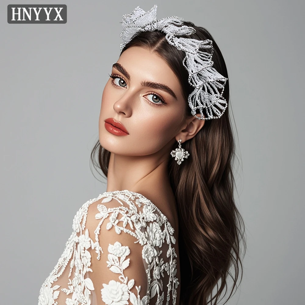 youlapan-ブライダルウェディングファッショナブルなフラワーヘッドウェア手作りビーズ織りエレガントなレディース宴会ダンスパーティーヘッドウェア-yxa97